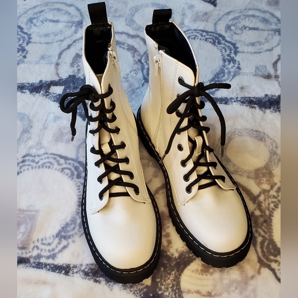 Mix No. 6 Shoes - Mix no. 6 white boots.  NWOT